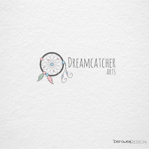Pastel logo with the title 'Dreamcatcher in pastel colors.'