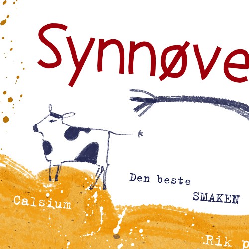 Food packaging with the title 'Family cheese Synnøve'