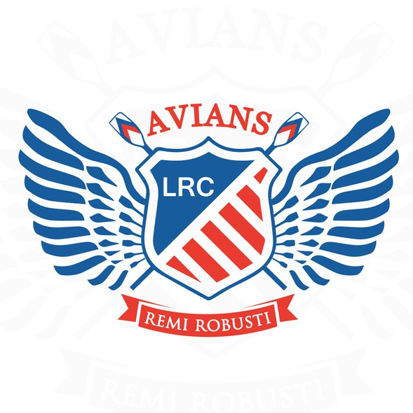 Rowing logo with the title 'T-Shirt design for rowing club "Avians"'