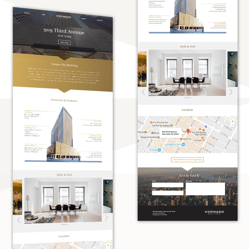 Luxury website with the title 'Design for a luxury brand'