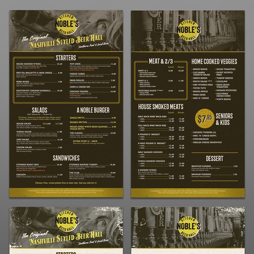 Rustic-modern design with the title 'Wild West Menu Design'
