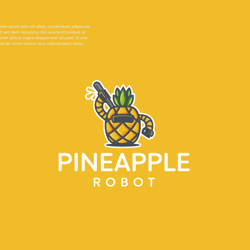 Pineapple logo with the title 'pineapple robot logo'