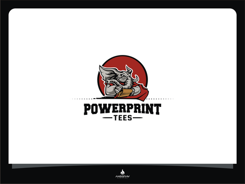 Printing logo with the title 'logo for PowerPrint Tees / PowerPrintTees.com'