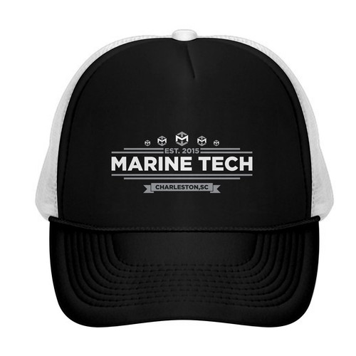 Cap design with the title 'Marine Tech Trucker '