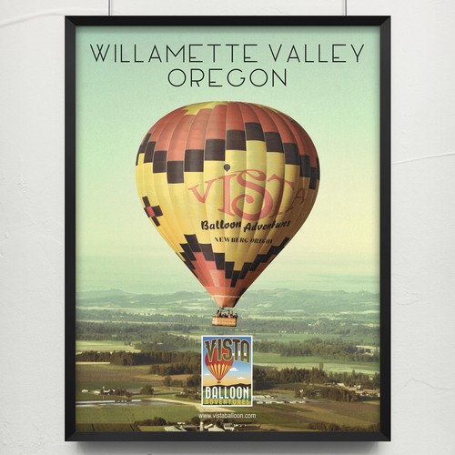Hot air balloon design with the title 'Balloon Adventures'