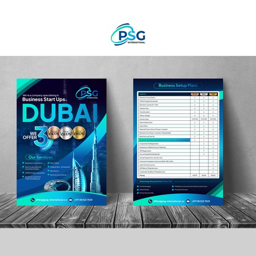 Dubai design with the title 'PSG International'