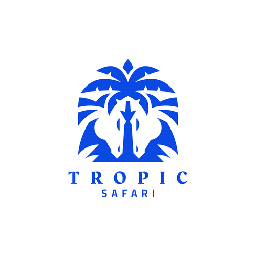 Horse logo with the title 'TROPIC SAFARI - LOGO DESIGN ENTRY'