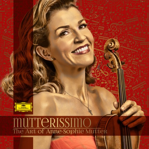Advertising illustration with the title 'Anne-Sophie Mutter'