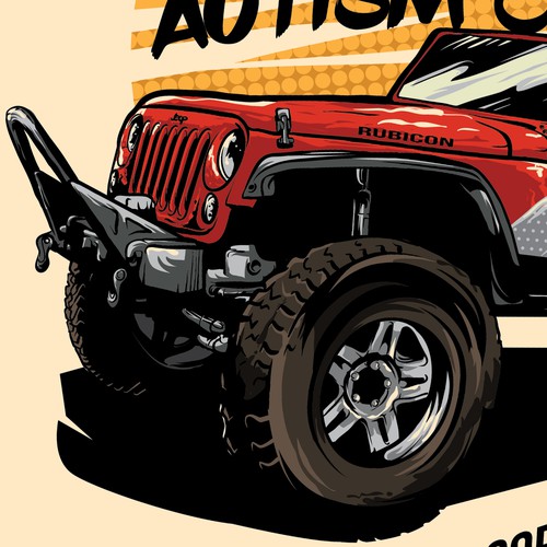 Off-road design with the title 'Sticker for off-road community'