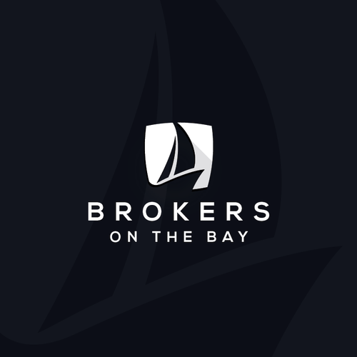 Real estate logo with the title 'Brokers on the bay  logo'