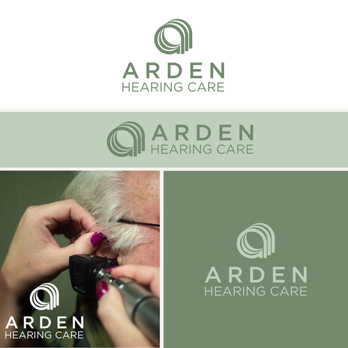 Medical logo with the title 'Logo design for Arden Hearing Care'