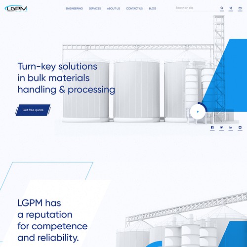 Corporate website with the title 'LGPM'