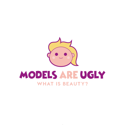Kawaii design with the title 'Kawaii Style Design for Models Are Ugly'
