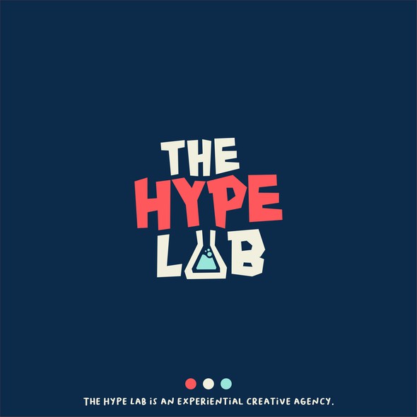 Typography brand with the title 'Logo concept for The Hype Lab'