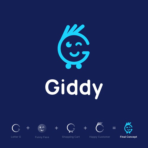 Happiness logo with the title 'Logo Design for a Fast Growing Online Ecommerce Brand'