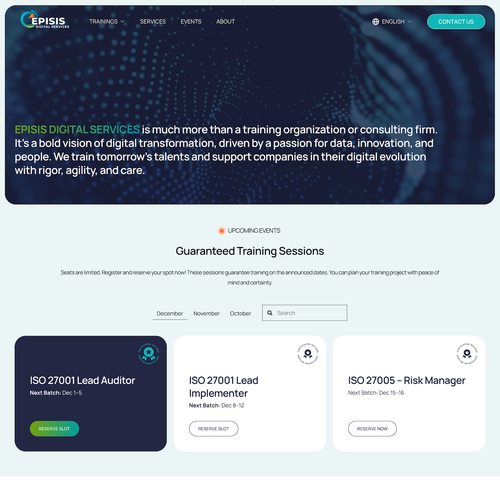 Design with the title 'Episis Digital Services Design Customizations'