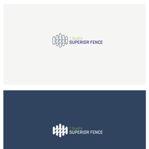 Fence design with the title 'On the fence logo'