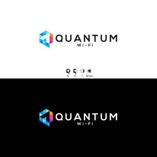 I design with the title 'unique Q - Fi logo for Quantum wifi'