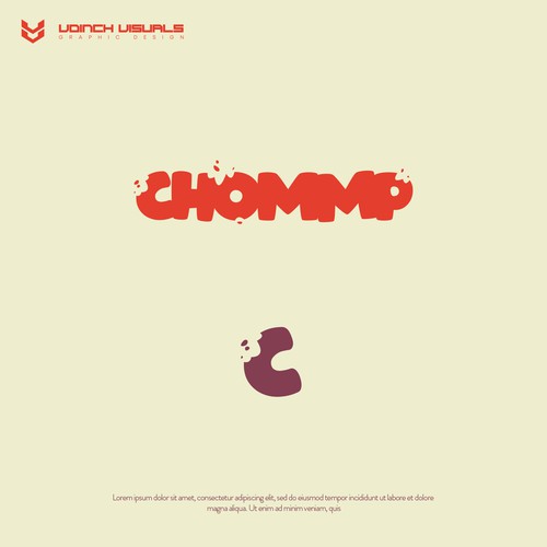 Donut design with the title 'Logo concept for Chommp'