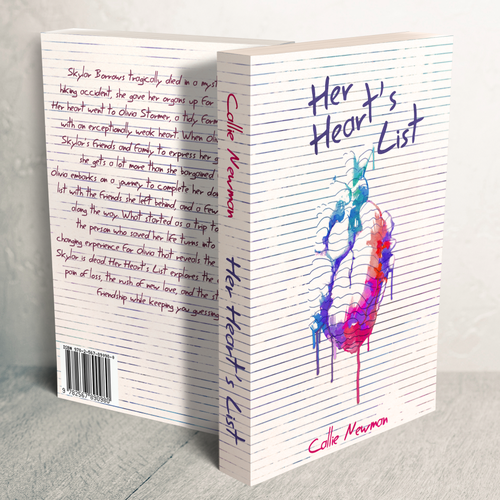 Heart book cover with the title 'Book cover'