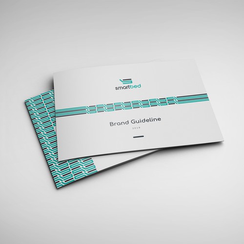 Style guide design with the title 'Brand Guide for Smart Bed Product'