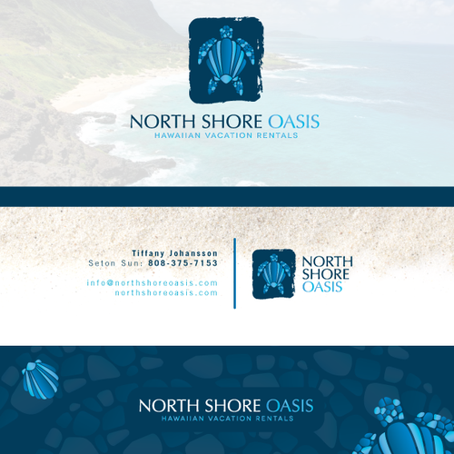 Turtle design with the title 'North Shore Oasis'