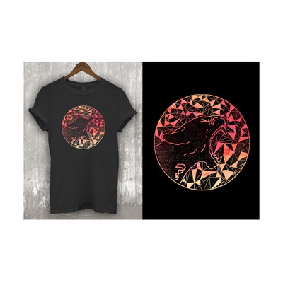 Create a confusing and creative tshirt design for a new clothing company.