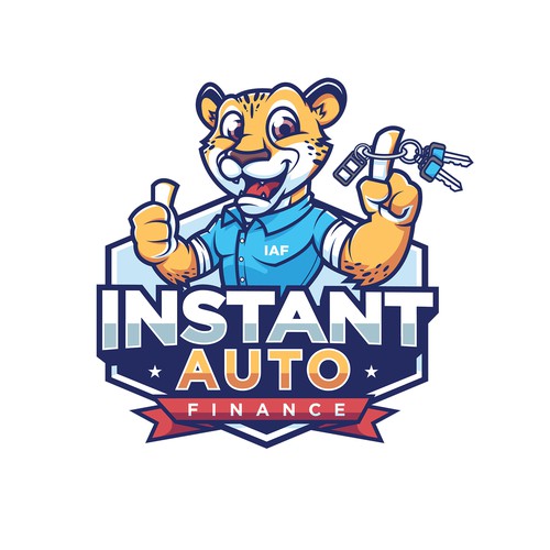 Cheetah design with the title 'logo and mascot design for Instant Auto Finance'