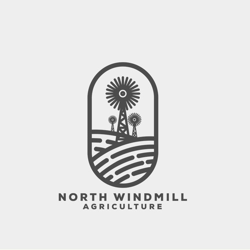 Potato logo with the title 'Logo design concept for North Windmill Agriculture'