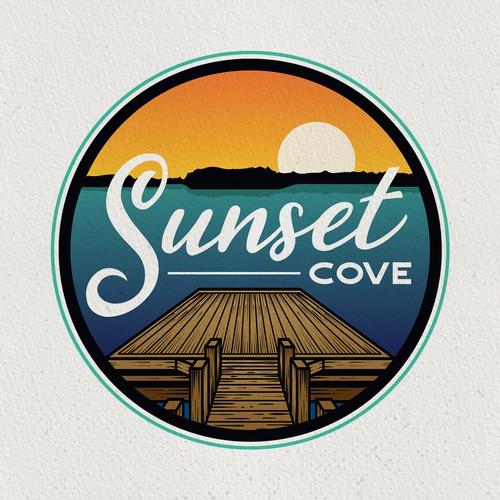 Scenery logo with the title 'Sunset Cove'