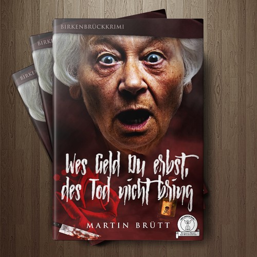 Funny book cover with the title 'Fiction Crime Novel'