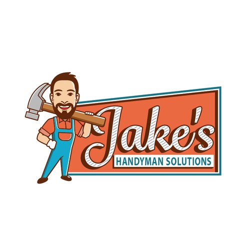 Craftsman design with the title 'Retro logo concept for professional handyman service'