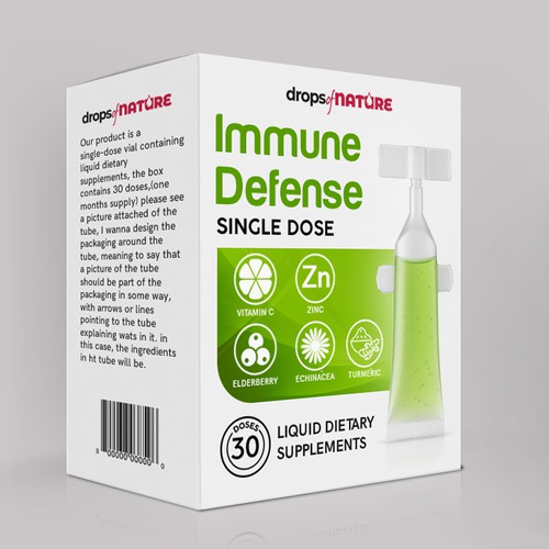 Pharmaceutical packaging with the title 'Design a unique box for a unique Product'