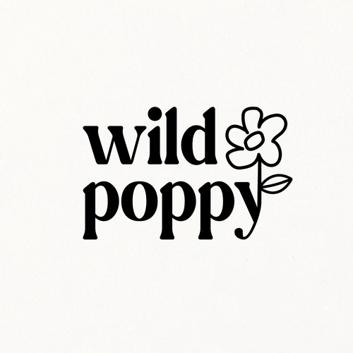Nice design with the title 'wild poppy logo design'