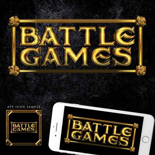 Epic logo with the title 'Battle Games Epic Logo Design Entry #1'