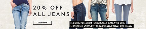 Jeans design with the title 'Stylish home page banner for fashion website'