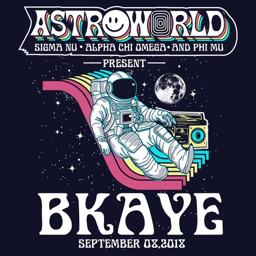 Astronaut t-shirt with the title 'space tshirt'