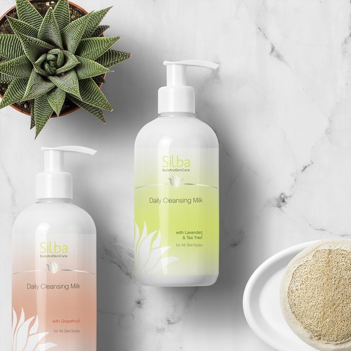 Skincare label with the title 'Daily Cleansing Milk'