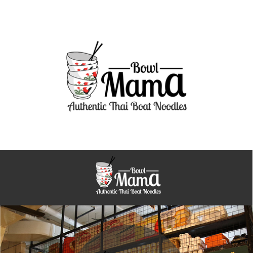 Thai logo with the title 'Authentic Logo for Bowl Mama'