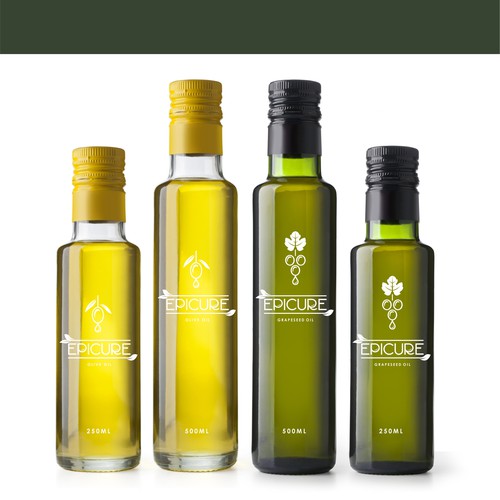 Olive oil logo with the title 'Logo Concept for Epicure'