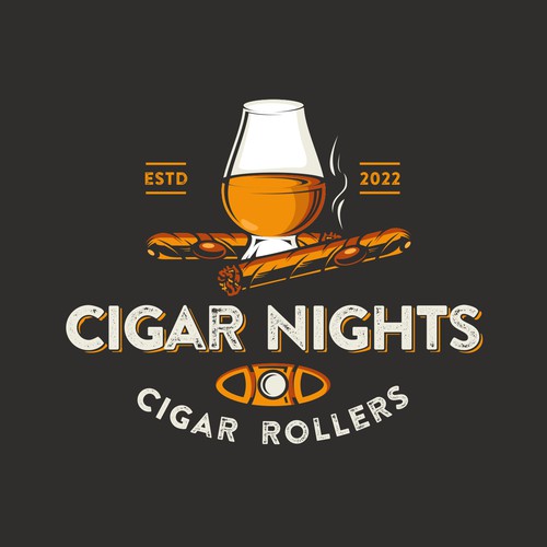 Gentleman logo with the title 'Logo Concept for Cigar Nights'