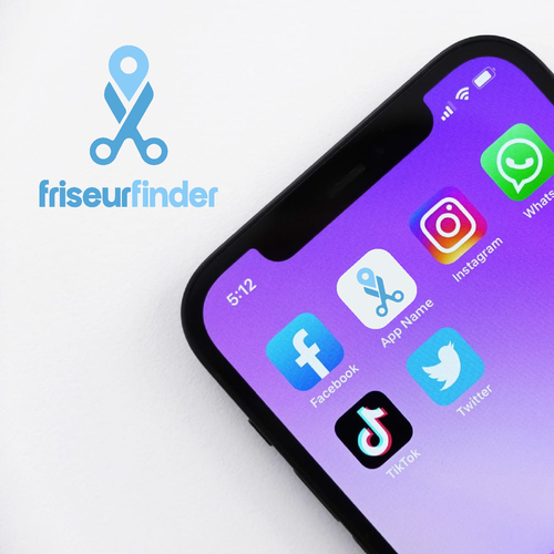 Stylist logo with the title 'Logo concept for friseurfinder'