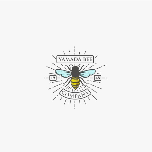 Honey brand with the title 'logo concept for yamada bee'