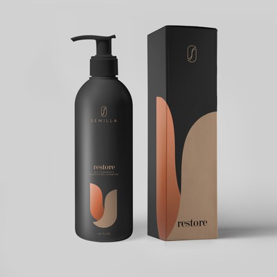 Shampoo bottle and box design