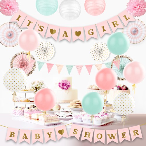 Party design with the title '1-1 project,Baby Shower set'