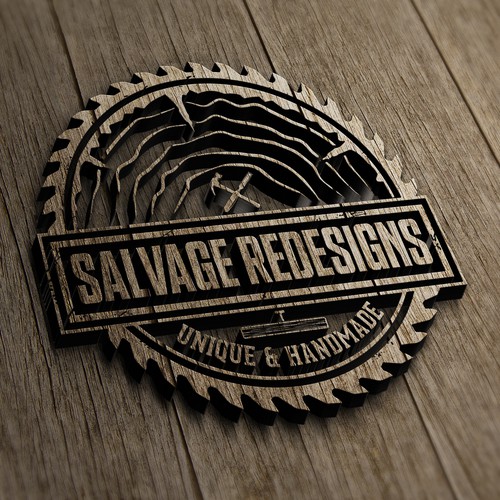 Cabinet design with the title 'Logo design for high-end Woodwork and carpentry Brand'