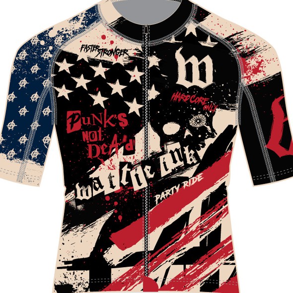 Trash design with the title 'Wattie Ink American Punk Cycling'