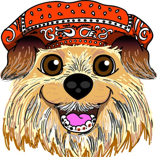 Mascot artwork with the title 'dog mascot'