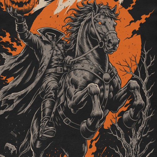 Horse t-shirt with the title 'Headless Horsemen'