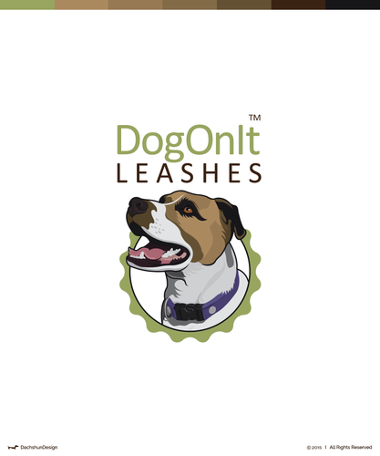 Realistic logo with the title 'Realistic dog illustration'